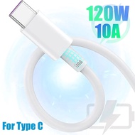 10A 120W Type C Super Fast Charging Data Cable Compatible with Samsung Xiaomi Huawei  Data Cord 1/1.5/2m Fast Charger USB Cable