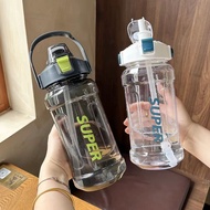 ☀️2L/1.5L☀️2000ml Water Bottle Plastic Leakproof High Capacity Sport Drinking Bottle with Straw for 
