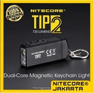 NITECORE TIP2 SENTER LED MINI USB RECHARGEABLE KEYCHAIN FLASHLIGHT CRE - CAHAYAMEGAH