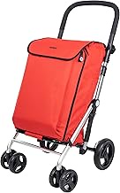 Carlett Shopping Trolley with 4 Wheels, Foldable, with Removable Large Compartment 58 L/32 kg and 12