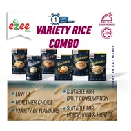 EZEEFOOD RICE VARIETIES / NASI VARIETI LOW GI, GLUTEN FREE TO EAT MRTE / RTE MEALS TRAVEL INSTANT FO