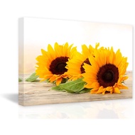 Sunflower Painting Canvas Wall Art Yellow Floral Plant Picture Modern Flower Artwork Decor Framed Re