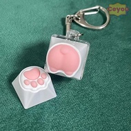 CEYOU Keycap Tester, Lightweight Cat's Claw Keyboard Key Chain, Cute Cat Butt Portable Keyboard Tapp