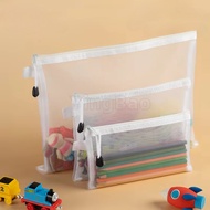 3 Packs File Folders A4 A5 A6 Document Storage Bag Nylon Mesh Zipper Pouch Test Stationery Office Sc