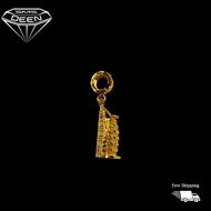 SMS DEEN Burj Al- Arab Charm, ±2.6GM - Gold 916 Emas - Loket (Info: ±0.7x1.50CM - 2.68GM)