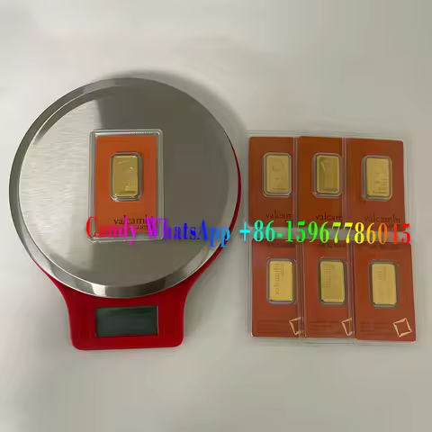 Valcambi 1oz/5g/20g Copper Suisse Bar 24k Gold Plated Bullion Ingot Non-magnetic Unique Serial numbe