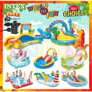 ❊INTEX ORIGINAL 10 DESIGN Play Center Children Toy Playground Inflatable Swimming Pool Slide Kolam Mandi Kolam Gelongsor☀