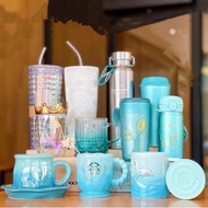 2023 Starbucks siren Ocean Bright Anniversary Mermaid Double Tail Mug Thermos Cup Desktop Mug☀1127