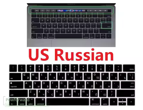 US Russian Russia for MacBook Pro Touch Bar 13 15 2019 2018 2017 A2159 A1989 A1990 A1706 A1707 lapto