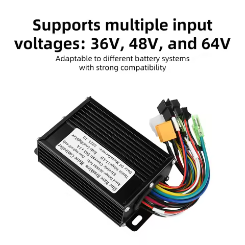 36V 48V 64V 30A Sine Wave Brushless Motor Controller 750-1500W Three-Mode Driver SM Connector Instru