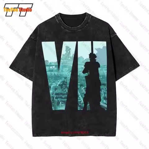 Cloud Strife Ff7 Final Fantasy 7 Vintage Oversized T-Shirt 025M