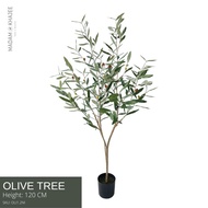 Olive Tree - Height 120 cm ต้นมะกอก  ความสูง 120 ซม.ต้นมะกอกปลอม ต้นไม้ปลอมเกรดพรีเมี่ยมเพื่อการตกแต