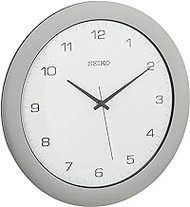 Seiko Silver &amp; White Wall Clock