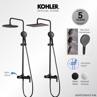 KOHLER Aleo 3-Way Shower Column with Rainduet Multifunction Handshower,Rain Shower and Spout K-26241T-4-BL/K-26245T-4-BL