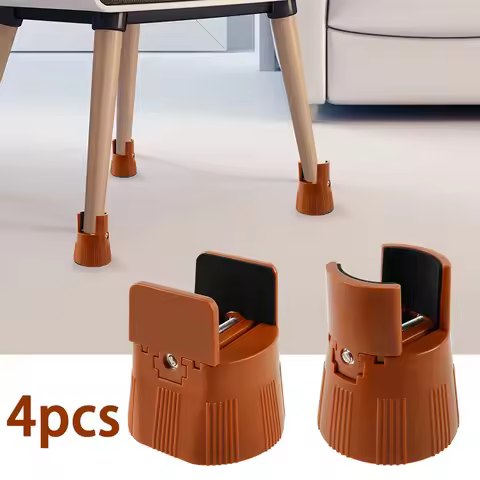 4Pcs Bed Risers Adjustable Bed Risers with Screw Clamp Multifunctional Furniture Round Risers Square