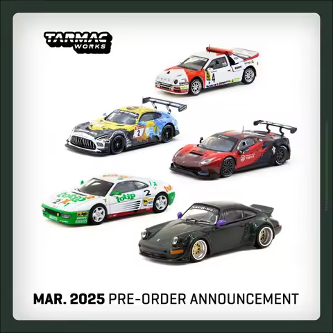 [PreSale] Tarmac Works 1:64 RWB 964 348 Challenge 488 GT3 RS200 Rallye Diecast Model Car