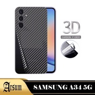 LAYAR Garskin Skin Carbon Samsung A34 5G 2023 Back Screen Protector