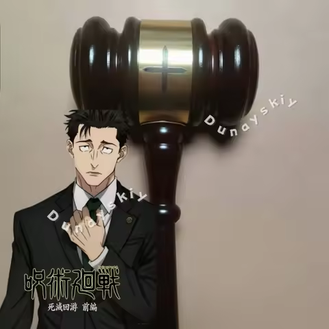 JJK Higuruma Hiromi Cosplay Gavel Props Accessories High Quality Wooden Gavel With Cross Design Cosp