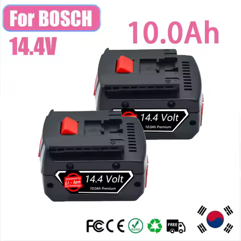 14.4V 10Ah for GBH GDR GSR 1080 DDS180 BAT614G Replacement Li-ion Battery Charger Set，Rechargeable B