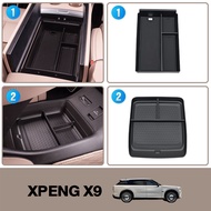 กล่องเก็บของอเนกประสงค์ สำหรับ XPENG X9 2025-2026 2026 ด้านหลังจอกลาง ABS ถาดวางของ ตกแต่งภายใน