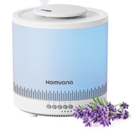 Homvana Small Humidifiers for Bedroom, 1.8L Cool Mist Top Fill Humidifier for Baby Nursery, Essentia