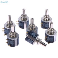 Cool3C 1pc 534-1-1 Spectorl Precision Coil Wire Wound Potentiometer 534 2w 100R 200R 500R 1K 2K 5K 1