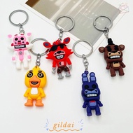 GILDAI Animal Bear Keychain, Kawaii Cartoon FNAF Keychain, Creativity PVC Five Night At Fredys Car K