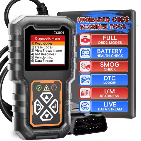 ELM327 CY3001 OBD2 Scanner Diagnostic Tool Code Reader Check Engine Light Real-Time Data Battery Vol