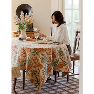 KI9S Underwater Wonderland Tablecloth|American Vintage Style|Round Table Cover Light Luxury Atmosphe