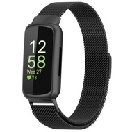 全城熱賣 - 適用於 Fitbit Inspire 3 米蘭金屬錶帶腕帶（黑色）