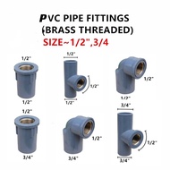 PVC pipe fitting Brass thread （Itron brand - high quality）