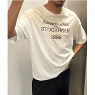 Acne studio printed sassy t-shirt in loose cotton fabric for men and women - repsaigon