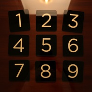 Acrylic Table Numbers Minimalist Gold Cafe Table Numbers 7.5 CM