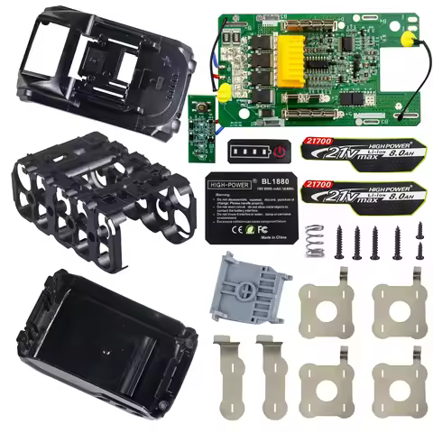 BL1830 10 X 21700 Li-ion Battery Case PCB Charging Protection Circuit Board Shell Box BL1880 For MAK