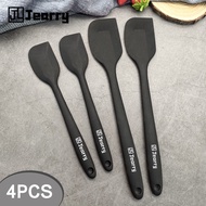 Jearry Silicone Handle Cream Spatula 4Pcs Set Heat Resistant Food Grade Silicone Cooking Utensils