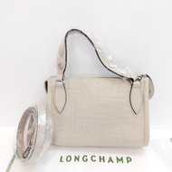 TAS WANITA LONGCHAMP LC LGP VOYAGEUSE LEATHER MINI CROSSBODY CHALK ORIGINAL