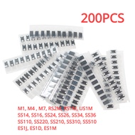 70pcs/90pcs/200pcs/260pcs SMD Diode Kit Switching Diode Schottky Diode Rectifier Diode Assorted Kit 