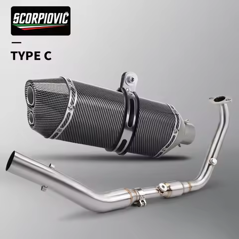 Modified Motorcycle Full Escape Exhaust System For YZF R15 V3 V4 R125 MT125 2020-2026