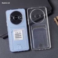 Clear Softcase Slot Card Holder For REDMI A5 / A5x / A3x / A3 2024 - Card Holder MR HYDROGEL STORE