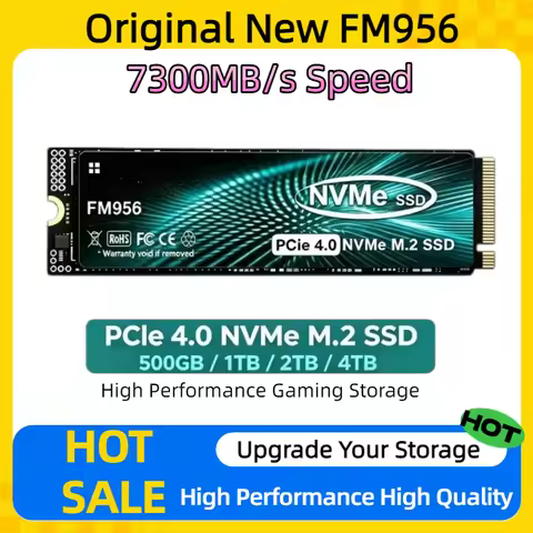 FM956 SSD M.2 NVMe Internal Solid State Drive High Speed 7300MB/s PCIe 4.0 Gaming Drive Works for PS