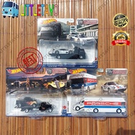 HOTWHEELS TEAM TRANSPORT LOT W 1997 MERCEDES BENZ CLK GTR & FEET STREET 33 WILLYS SPEED WAZE PORSCHE