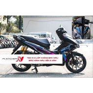 TEM 3 LỚP - Tem rời AB mẫu 7 màu dán xe Air Blade đời 2013- 2014 - 2015 tem cao cấp