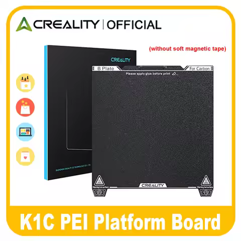 Creality K1C Build Plate 235x235mm PEI Sheet Magnetic Flexible Spring Steel Bed Plate for K1/K1C/End