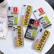 Case Samsung A03 A12 M12 A13 4G A22 4G A23 4G A32 4G M32 4G A33 5G Casing Warning Fragile Silicon Tr