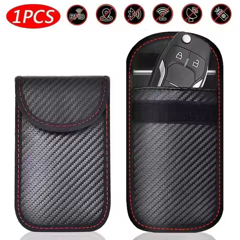 1PC Car Key Signal Blocker Pouch M7D8 - Secure Storage for Remote Controls