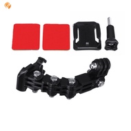 Camera Motorcycle Full Face Helmet Front Chin Mount Holder for Gopro Hero 6/5/4 BLACK DJI OSMO Sports Action Camera Accessories feature:Easy to install and remove, hook and loop