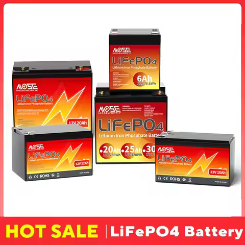 12V LiFePO4 Lithium Battery Built-in BMS 6Ah 10Ah 12Ah 20Ah 25Ah 30Ah Iron Phosphate Rechargeable De