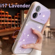 i17 Lavender Glitter Large window Case Lens protection For iPhone 16 17 Pro Max Case 14PRO 16PRO 15P