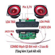 Mạch loa bluetooth 5.0 Q5 plus + 2 Loa 5W. Đủ đồ nghề để chế loa Bluetooth chất âm nghe hay đỉnh luô