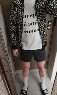 骷髏頭圖案絹質外套  - Free Size